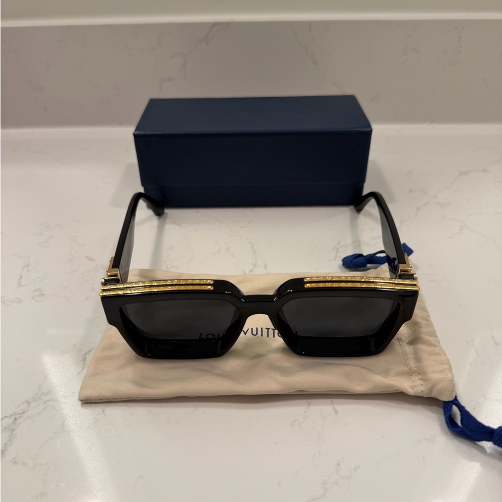 Louis Vuitton Black and Gold Sunglasses - Picture 2 of 3